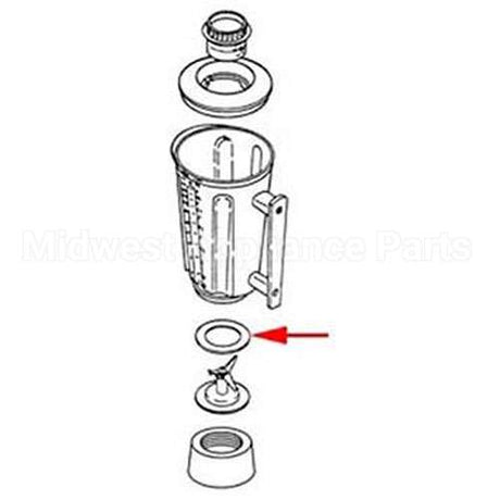 31099110000 Compatible Hamilton Beach Gasket 4-7/8" D