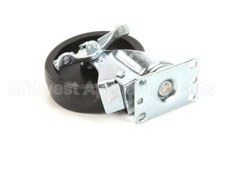 32192 Silver King Caster Plate 5In Wh/6 1/4 Th W/ Lock