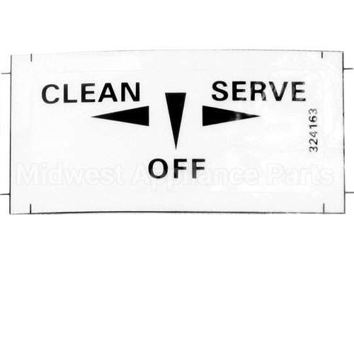 324163 Compatible Stoelting Decal - Clean/Off/On