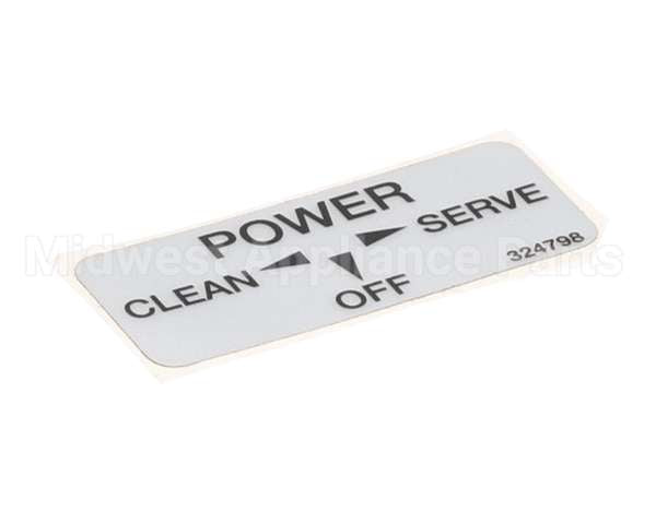 324798 Stoelting Decal; Clean/Off/Serve