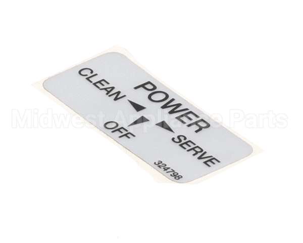 324798 Stoelting Decal; Clean/Off/Serve