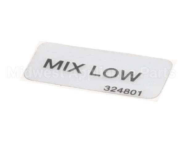 324801 Stoelting Decal; Mix Low