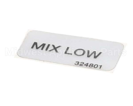 324801 Stoelting Decal; Mix Low