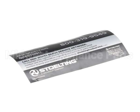 325032 Stoelting White Glove Service Decal