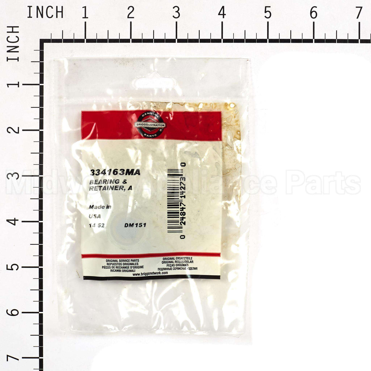 334163MA Briggs & Stratton Bearing & Retainer A
