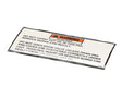 33448 Henny Penny Label-Drain Pan Warning