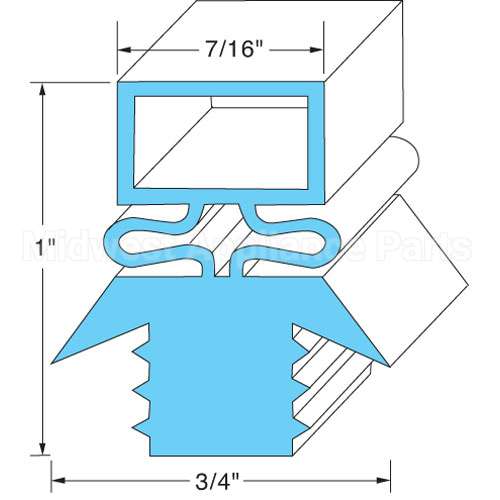 341-27564-00 Compatible Traulsen Door Gasket 21-5/8" X 59-5/8"