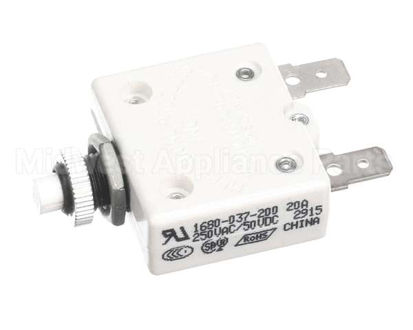 346-00058 Grindmaster Cecilware Breaker, 20A Panel Mount