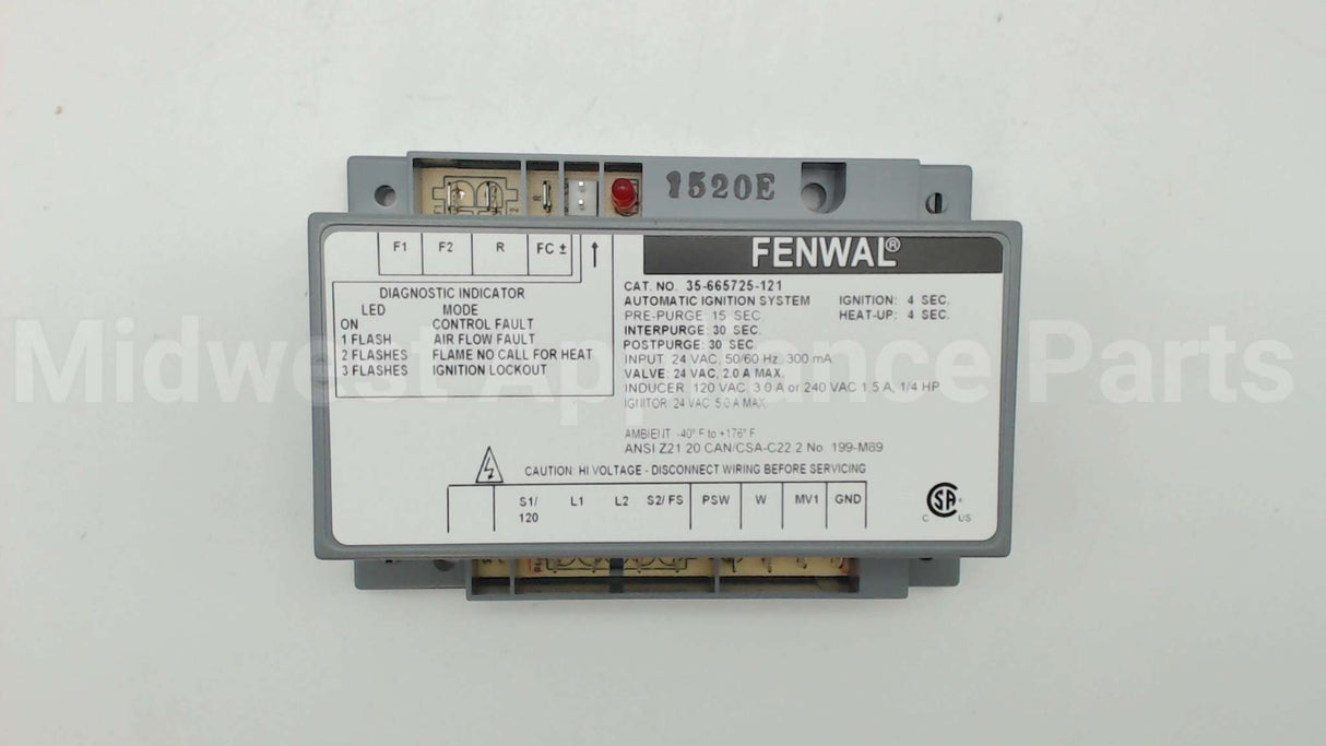 35-665725-121 Fenwal 24V 15Secp.p.30Seci.p.4Sectfi