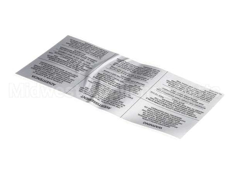 35000 Middleby Lbl,Warning-Improper Install