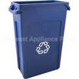 3540-07 Compatible Rubbermaid Slim Jim Recycling Can 23 Gal Blue With Handles