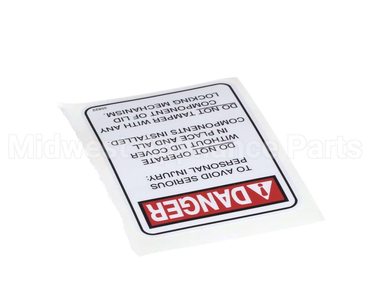 35822 Henny Penny Label-Lid-Danger