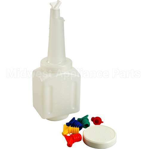 3648 Compatible Traex Bottle, 48 Oz, Sq, W/Lid, Nck, Spt