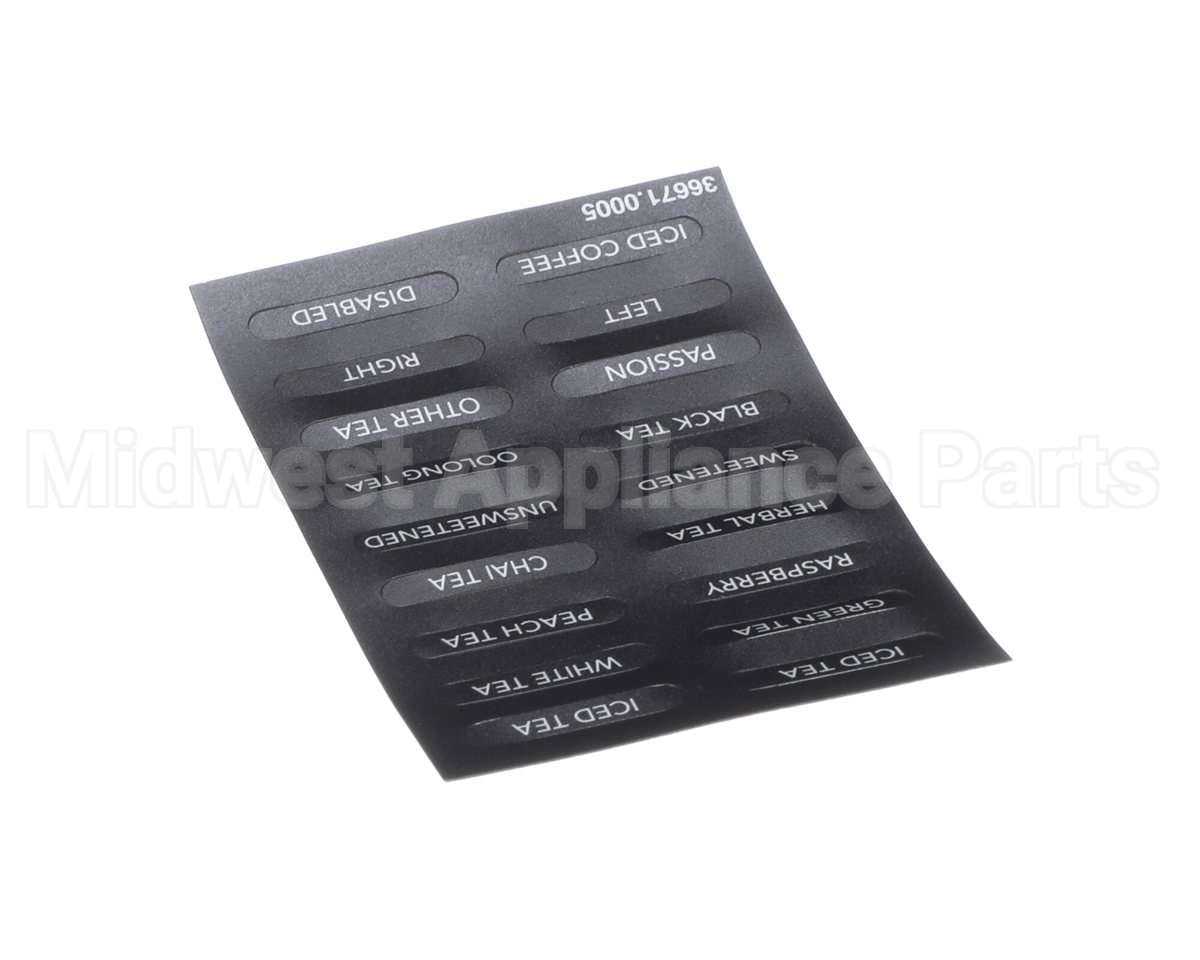 36671.0005 Bunn Decals, Flavors Itb(Bunn)