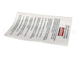 37332 Henny Penny Label-Boilover Prevention, Gm