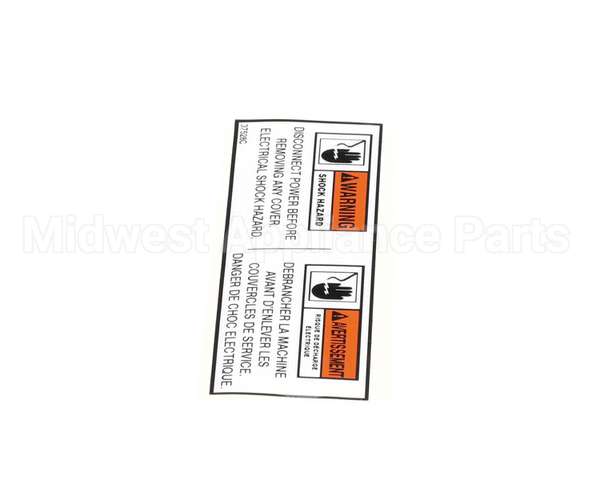 37528 Henny Penny Label - Bi-Ling Disc. Power