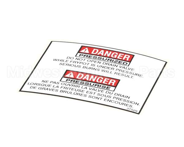 37529 Henny Penny Label - Bi-Ling Drain Valve