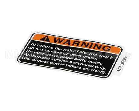37881.0000 Bunn Decal, Warning No Svce Parts