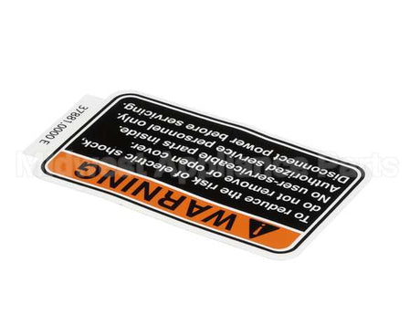 37881.0000 Bunn Decal, Warning No Svce Parts