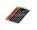 37881.0000 Bunn Decal, Warning No Svce Parts