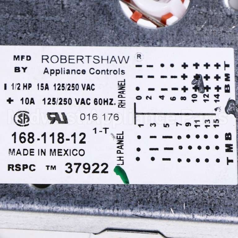 37922P Speed Queen Timer 115V 60Hz 6 Cyclepkg