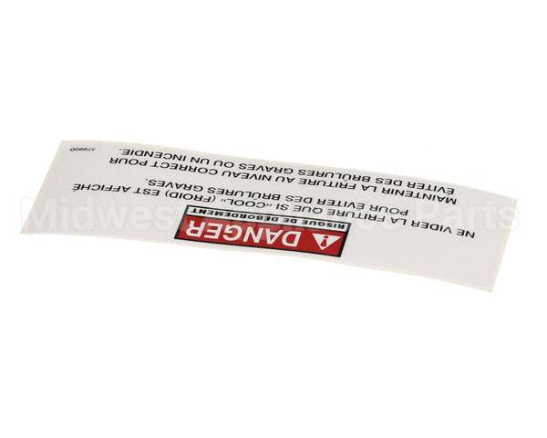 37990 Henny Penny Label - Danger Shortening, Fre