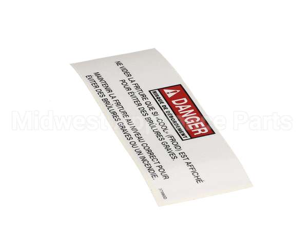 37990 Henny Penny Label - Danger Shortening, Fre