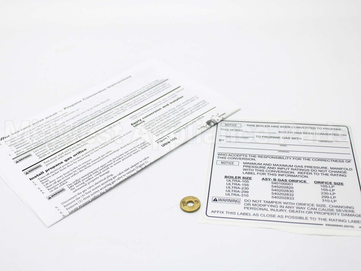 383-500-120 Weil Mclain Kit-R Nat To Lp Conv 230