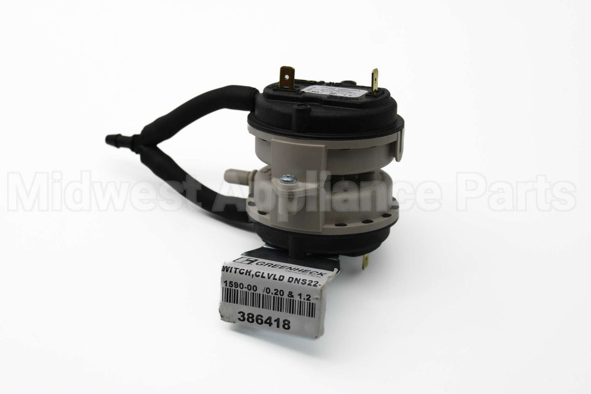 386418 Greenheck Air Pressure Switch Dual