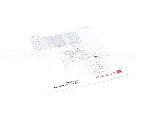 390-00173 Grindmaster Cecilware Instructions Shutter Kit Gnb