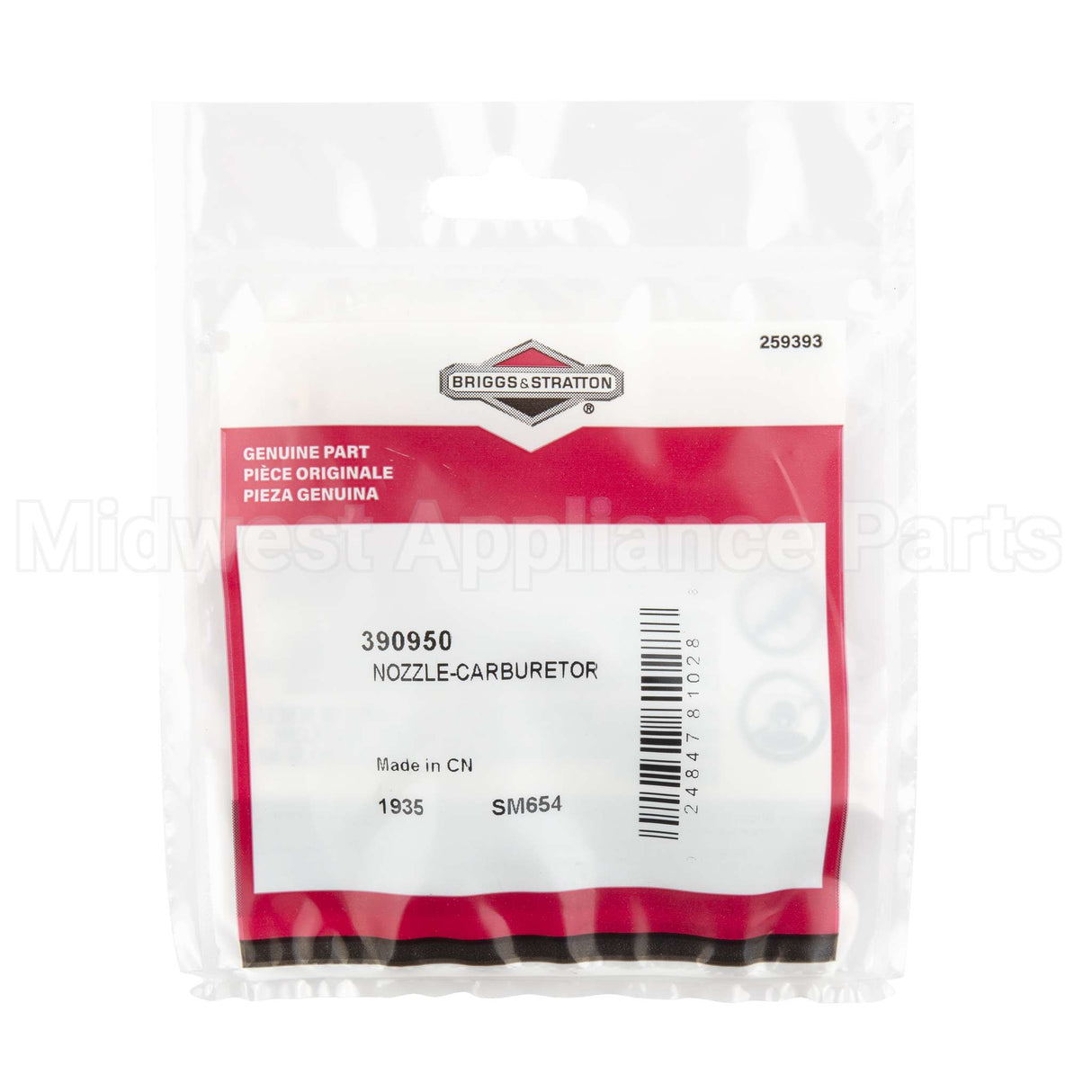 390950 Briggs & Stratton Nozzle-Carburetor