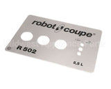39818 Robot Coupe Front Plate Assembly R502E