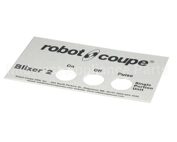 39874 Robot Coupe Front Plate Assembly