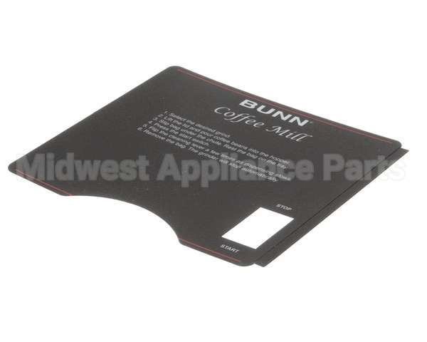 39957.0000 Bunn Decal, Grinder W/Switch(G2/G3