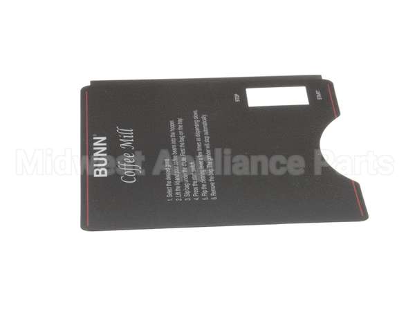 39957.0000 Bunn Decal, Grinder W/Switch(G2/G3