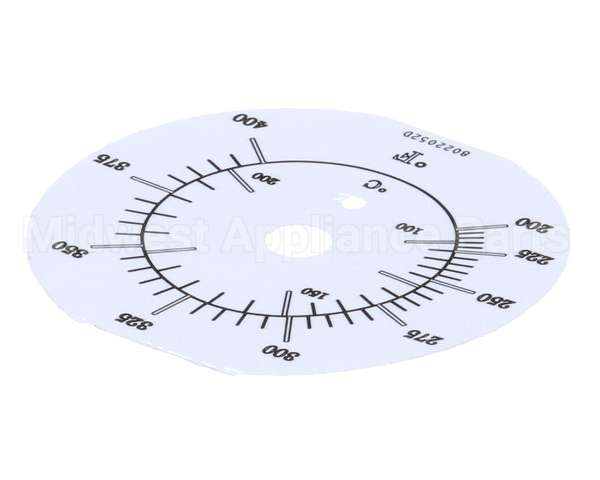 8022052 Frymaster Label, Tmt Dial