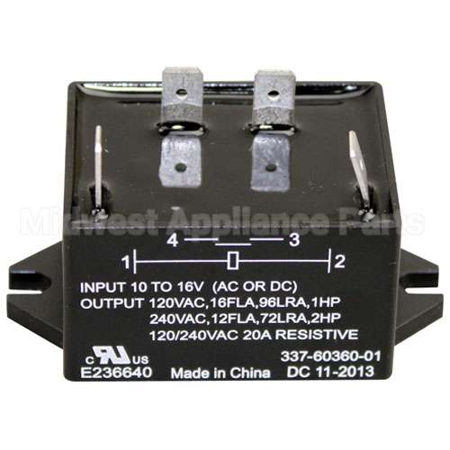 337-60360-01 Compatible Traulsen Relay, Power Temp