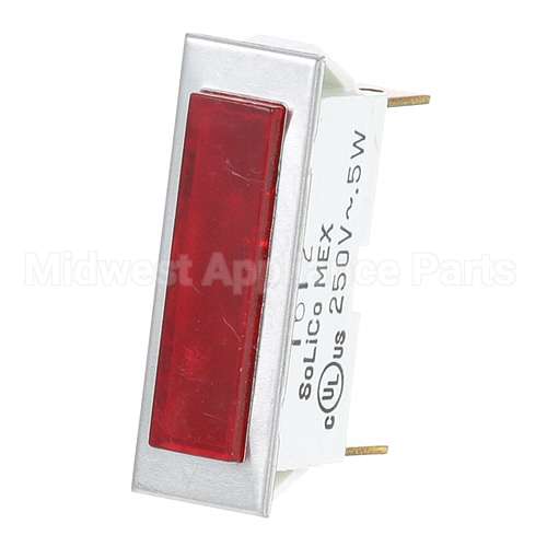 4-PL08-1 Compatible Southbend Signal Light 3/8" X 1-5/16" Red 250V