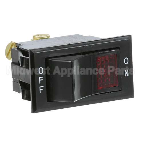 4010104 Compatible Roundup Switch, On/Off Black Rocker