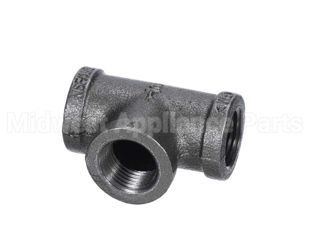 40296 Giles Tee,1/2 Npt Black Pipe