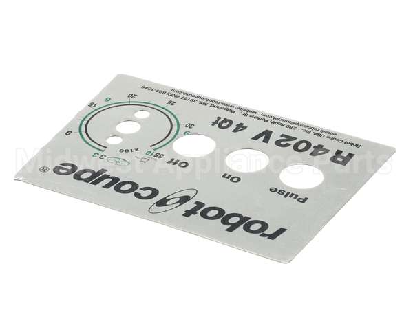 408006 Robot Coupe Data Plate R402V