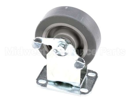 40806 Giles Caster, 5-In, Rigid, W/Brake, Plate Moun
