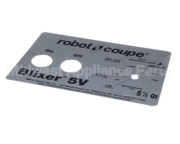 408089 Robot Coupe Front Plate Blixer 5Vv