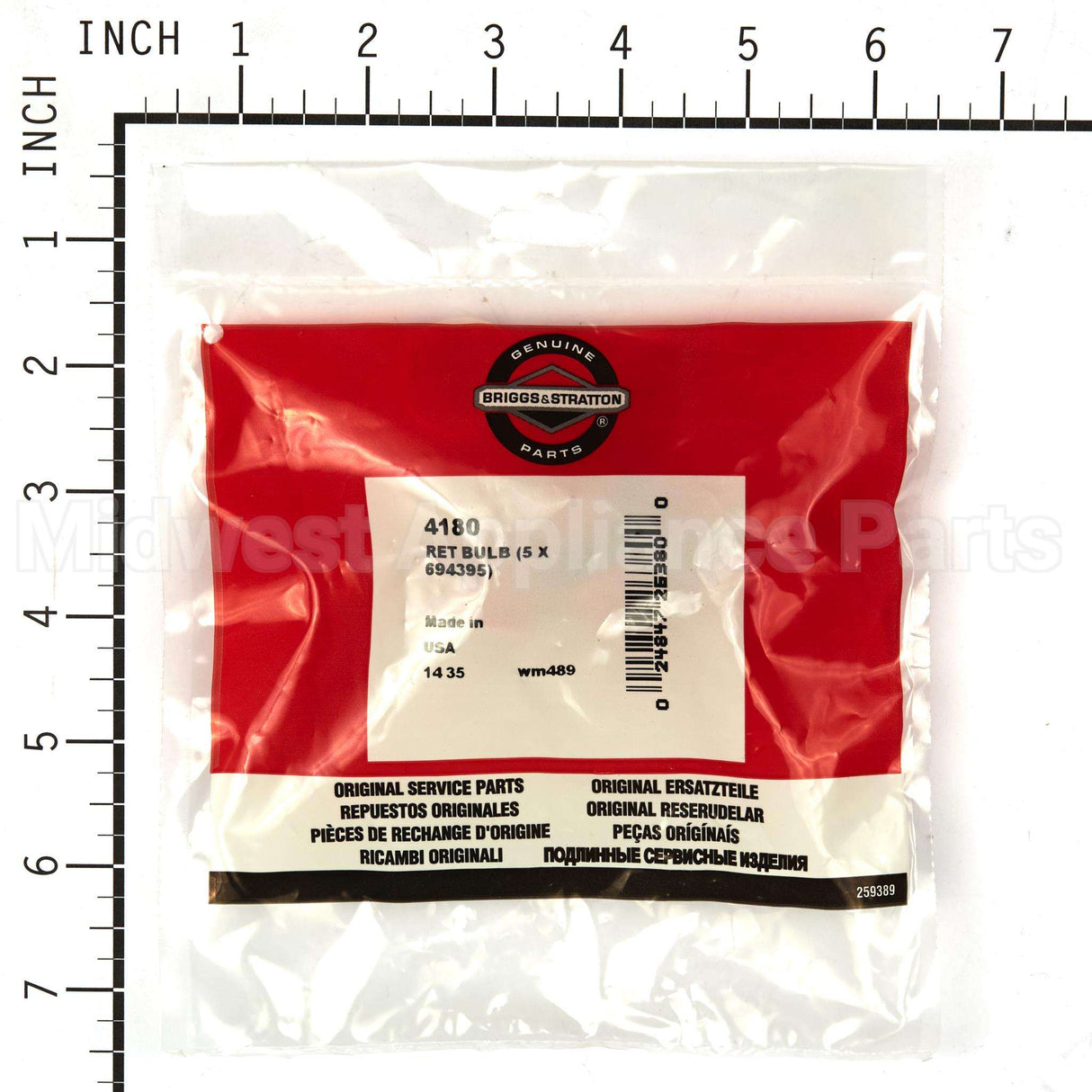 4180 Briggs & Stratton Ret Bulb (5 X 694395)