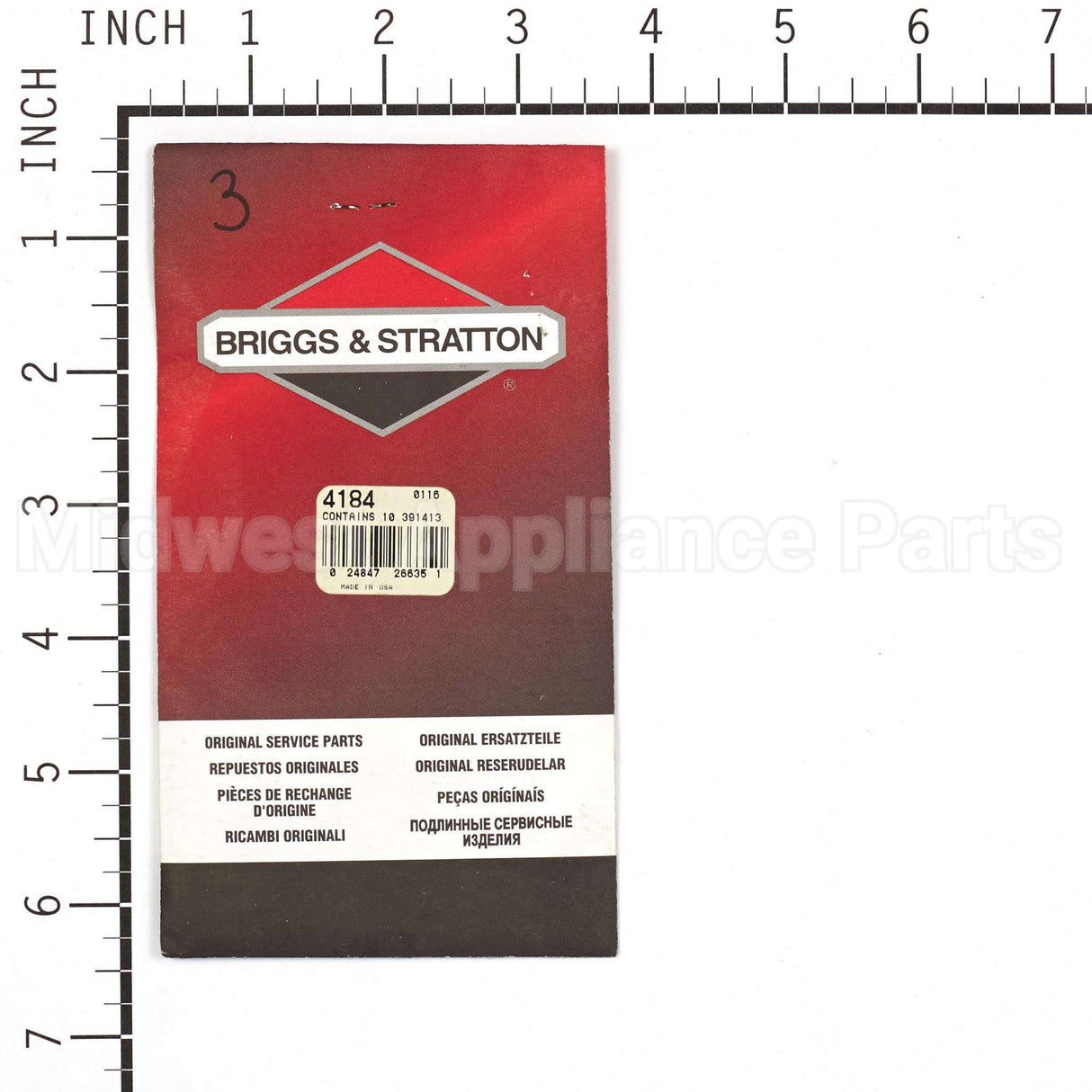 4184 Briggs & Stratton Washer (10 391413)