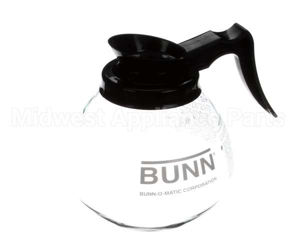42400.0103 Bunn Decanter,Glass-Blk 12C 3/Cs