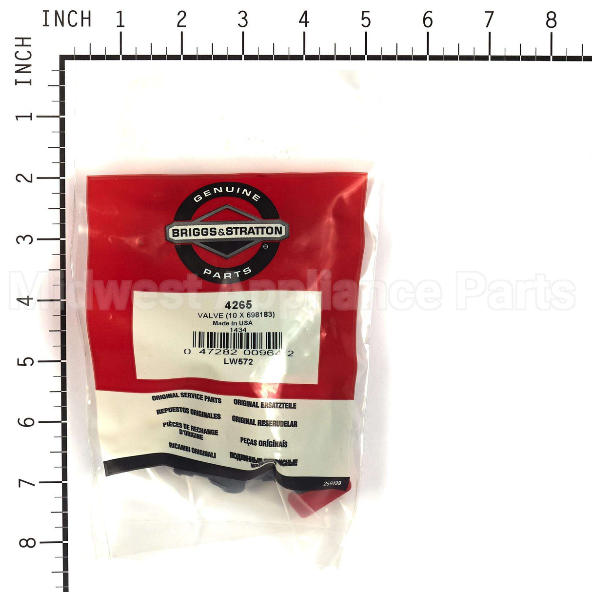 4265 Briggs & Stratton Valve (10 X 698183)