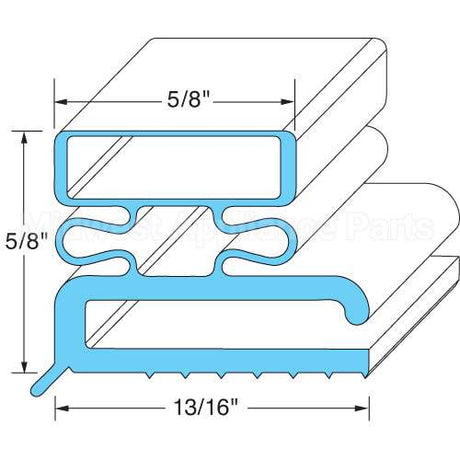 43493 Compatible Traulsen Gasket, Door 23 3/8" X 29 3/8"