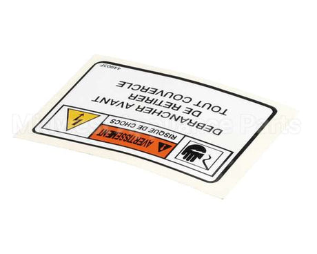 44903 Henny Penny Label-Warn. Disc. Power French