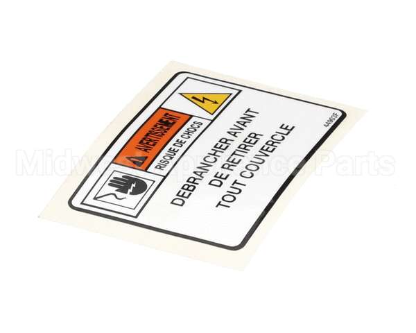 44903 Henny Penny Label-Warn. Disc. Power French